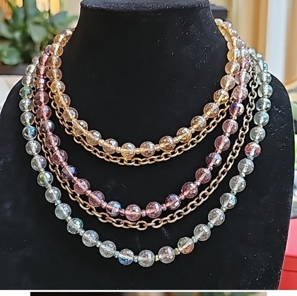 Premier Designs multi color multi layers strands 18" and drops to 24"LOT#197 - Picture 6 of 7